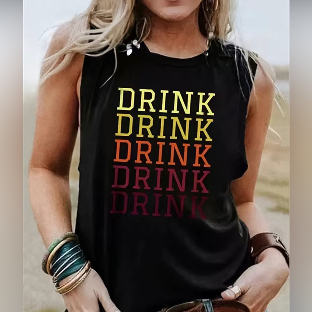Drink Drink Drink summer top size small